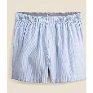 NWT J. Crew Broken In Boxer Shorts S Oxford Blue Stripe White BT921 J.Crew Mens